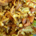 Vegetable curry – carrots, sprouts and cabbage